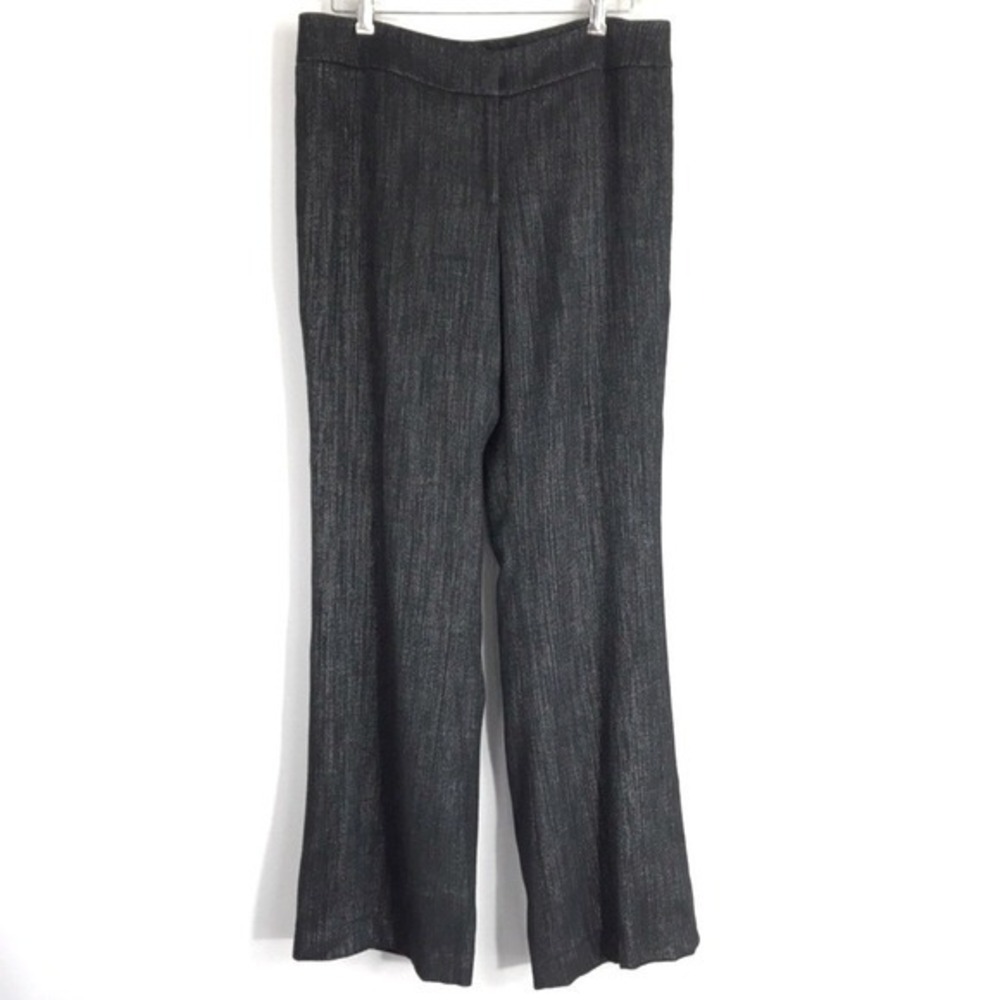 Talbots Collection Women's Charcoal Metallic Thread Bootcut Career Pants Size 12
